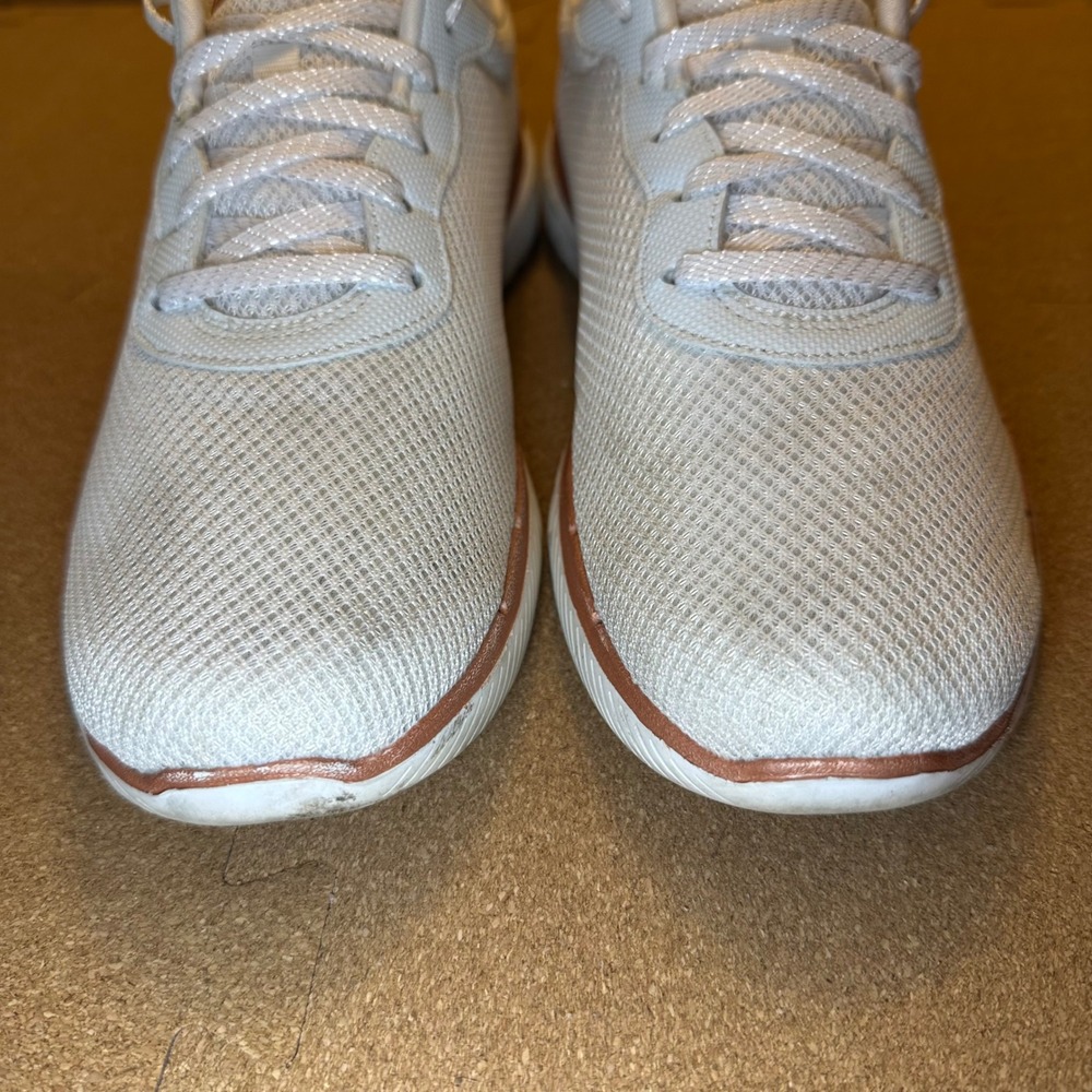 Skechers Flex Appeal 3.0 Women's Size 10 Insiders White Rose Gold Sneakers 13070 - Picture 4 of 11
